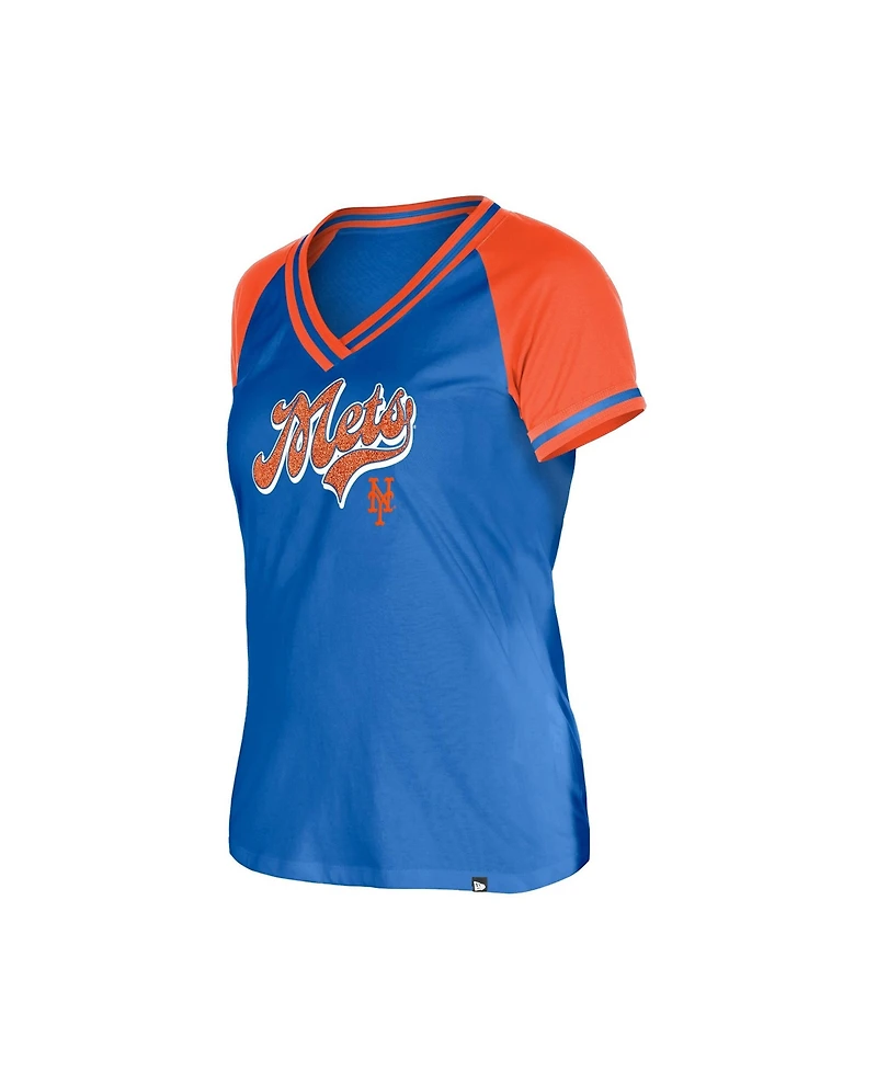 New Era Women's Royal York Mets Gameday V-Neck T-Shirt
