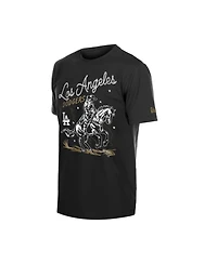New Era Men's Black Los Angeles Dodgers Injection Lifestyle Urban Ranchwear T-Shirt