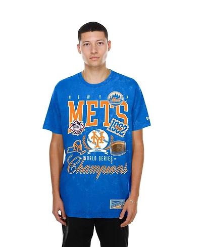 New Era Men's Royal York Mets Mineral Wash T-Shirt