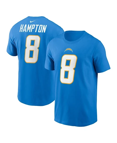 Nike Men's Omarion Hampton Powder Blue Los Angeles Chargers Name Number T-Shirt