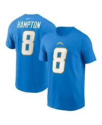 Nike Men's Omarion Hampton Powder Blue Los Angeles Chargers Name Number T-Shirt