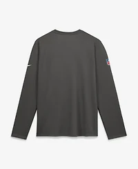 Nike Men's Pewter Tampa Bay Buccaneers Sideline Coaches Uv Dri-fit Long Sleeve Shirt