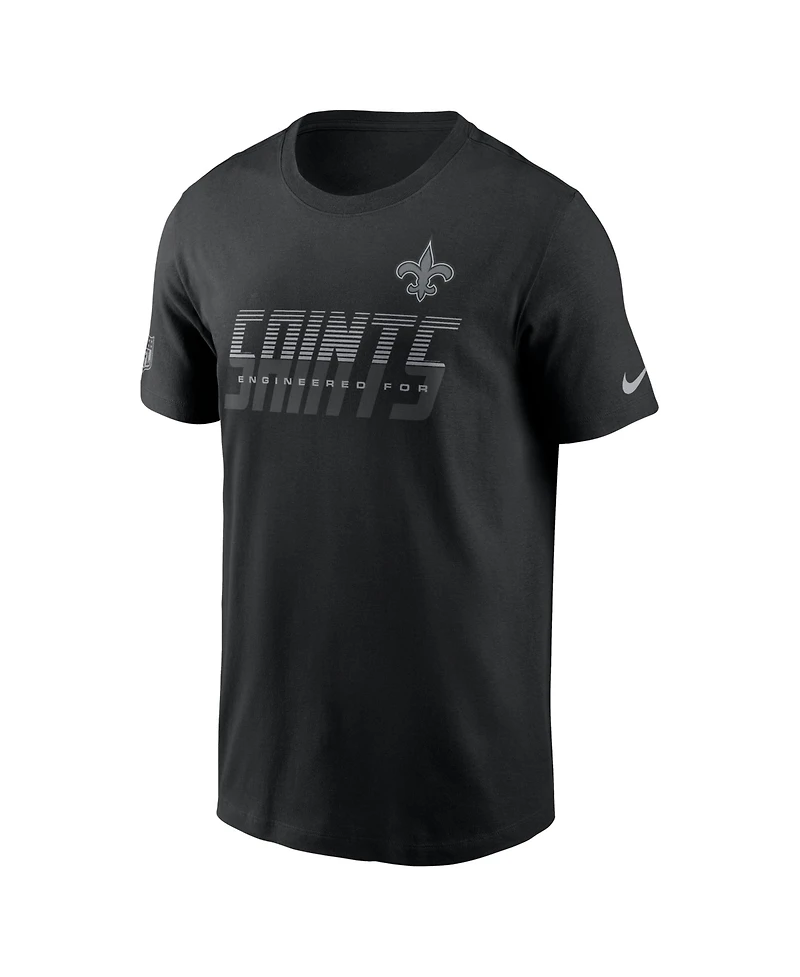 Nike Men's Black New Orleans Saints Sideline Dri-fit T-Shirt
