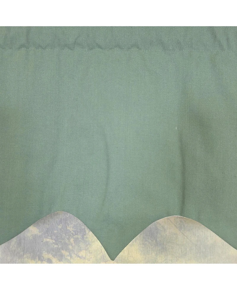 Rlf Home Soft Duck Regal Window Valance 100% Cotton Lined Rod Pocket