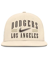 Nike Men's Natural Los Angeles Dodgers True Dri-fit AeroBill Fitted Hat