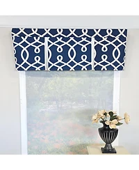 Rlf Home Oblique Pleated Window Valance 100% Cotton Rod Pocket