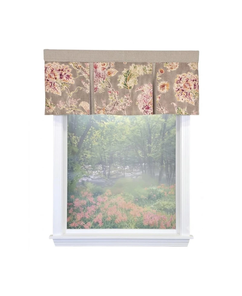Rlf Home Monte Cristo Pleated Window Valance 100% Cotton Rod Pocket