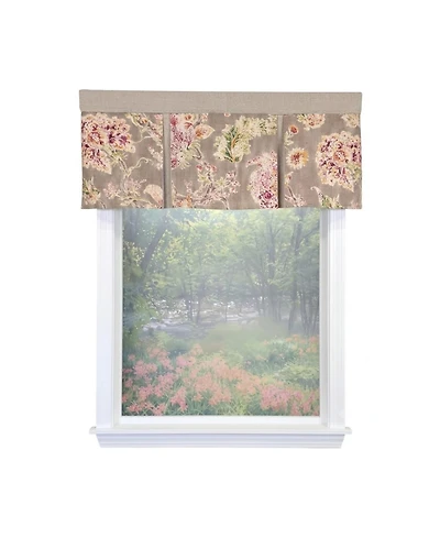 Rlf Home Monte Cristo Pleated Window Valance 100% Cotton Rod Pocket