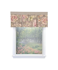 Rlf Home Monte Cristo Pleated Window Valance 100% Cotton Rod Pocket