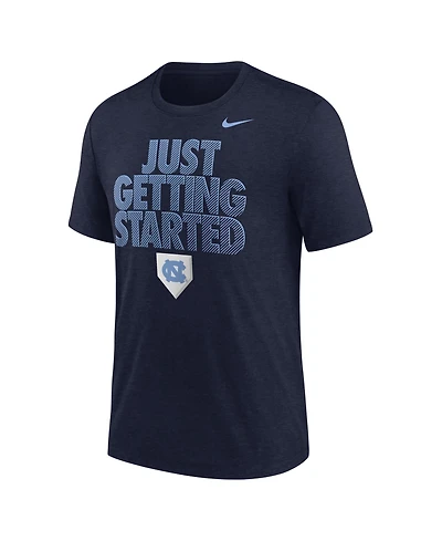 Nike Men's Heather Navy North Carolina Tar Heels 2026 Ncaa Baseball College World Series Dugout Tri-Blend T-Shirt