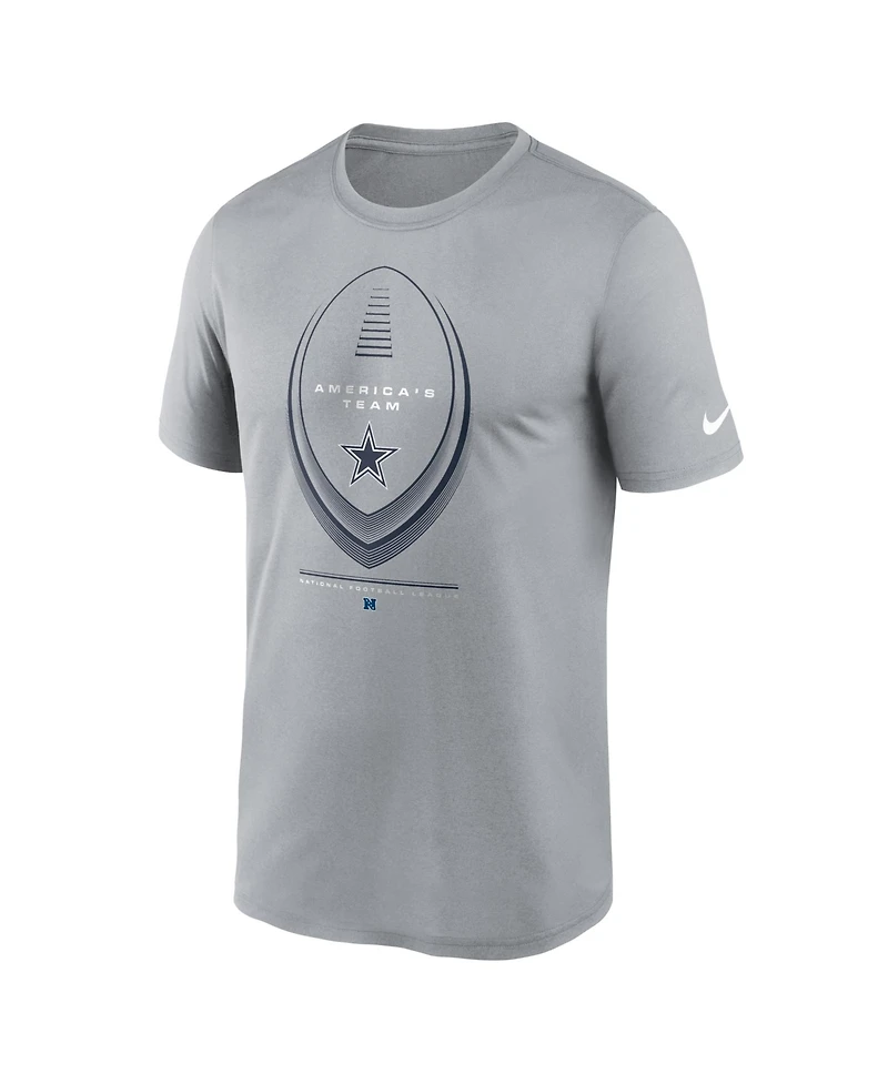 Nike Men's Gray Dallas Cowboys Legend Icon Dri-fit T-Shirt