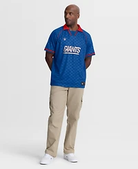 Fanatics Men's Royal/Red New York Giants Homerun Raglan V-Neck Polo Shirt
