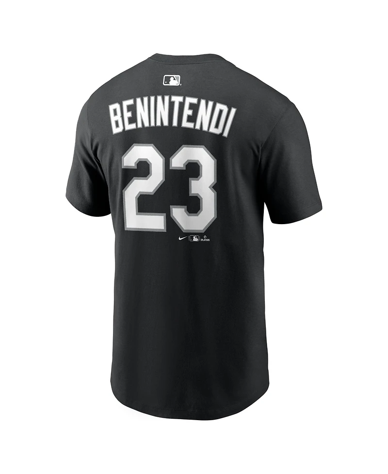 Nike Men's Andrew Benintendi Black Chicago White Sox Name Number T-Shirt