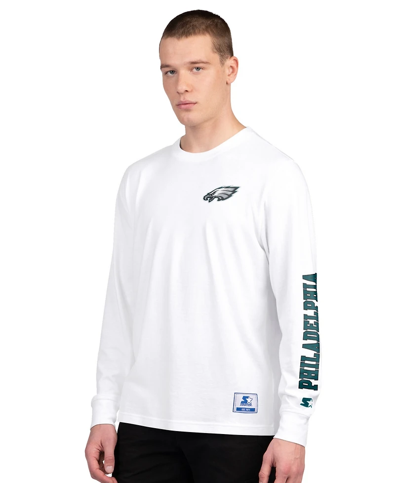 Starter Men's Midnight Green/White Philadelphia Eagles Short Sleeve Long T-Shirt