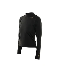 New Era Women's Black Wnba Glam Game Mock Neck Long-Sleeve T-Shirt