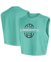 Nike Women's Mint New York Liberty 2026 Authentic On-Court Sleeveless Cropped T-Shirt