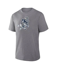 Fanatics Men's Heather Gray Dallas Cowboys Heritage Tribute Tri-Blend T-Shirt