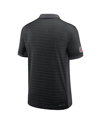 Nike Men's Black New Orleans Saints Sideline Victory Stripe Dri-fit Polo Shirt