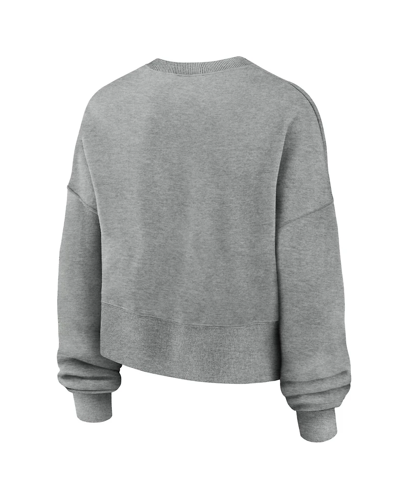 Nike Women's Heather Gray Oregon Ducks Oversized Phoenix Arch Pullover Sweatshirt
