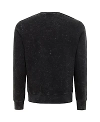 Sportiqe Men's and Women's Black New York Liberty Rock Roll Collection Freddy Mineral Wash Pullover Sweatshirt