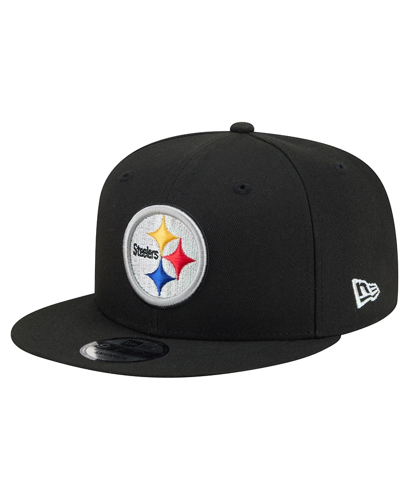 New Era Men's Black Pittsburgh Steelers 9FIFTY Snapback Hat