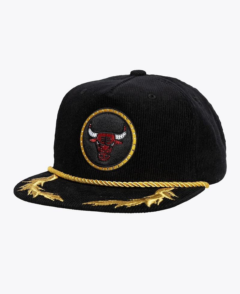 Mitchell & Ness Women's x Dannijo Black Chicago Bulls Deadstock Cord Snapback Hat