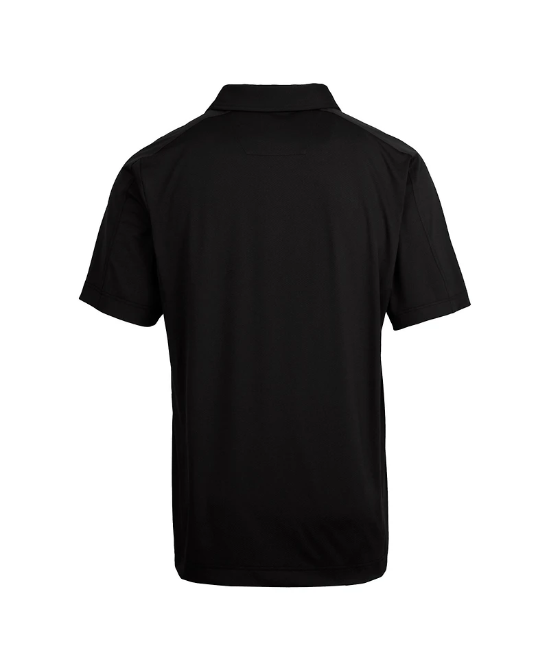 Cutter & Buck Men's Black Philadelphia Eagles Textured Stretch Short Sleeve Polo Shirt