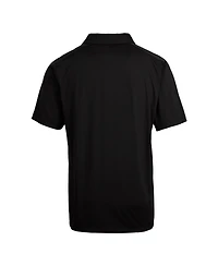Cutter & Buck Men's Black Philadelphia Eagles Textured Stretch Short Sleeve Polo Shirt