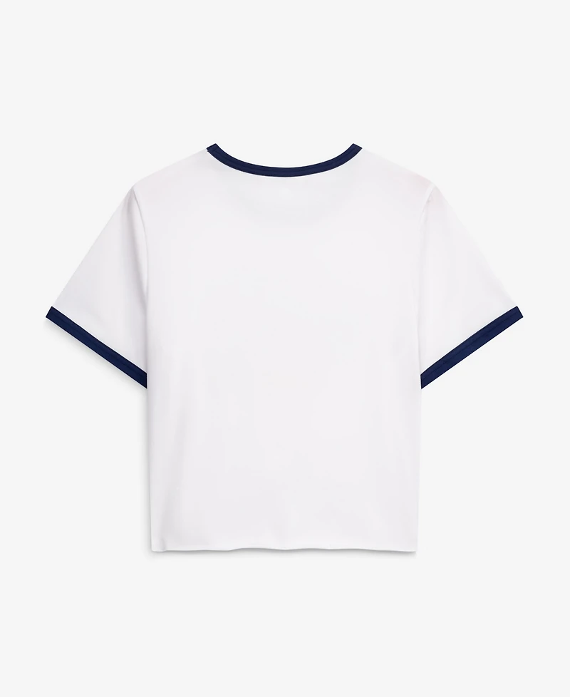 ZooZatz Women's White Michigan Wolverines Retro Ringer Tri-Blend T-Shirt
