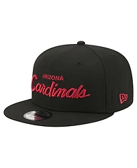 New Era Men's Black Arizona Cardinals Core Team Script 9FIFTY Snapback Hat