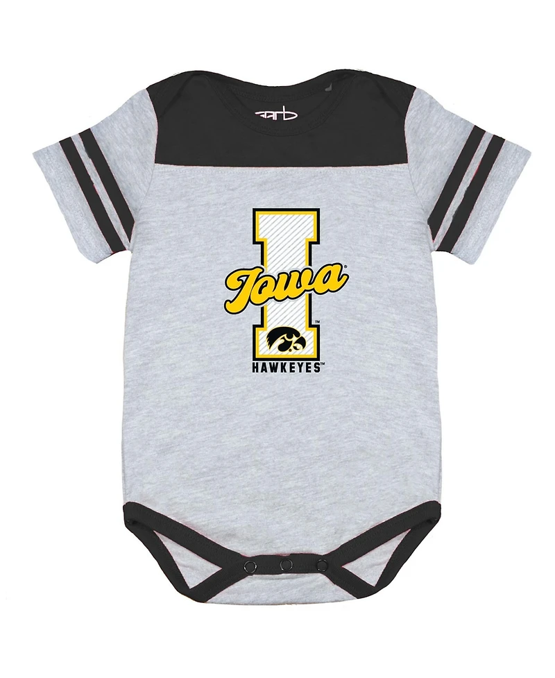 Garb Baby Boys and Girls Black Iowa Hawkeyes Thomas Bodysuit