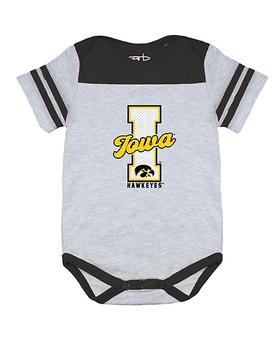 Garb Baby Boys and Girls Black Iowa Hawkeyes Thomas Bodysuit