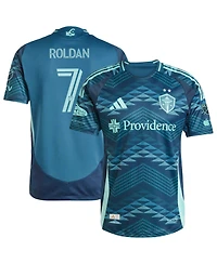 Adidas Men's Cristian Roldan Blue Seattle Sounders Fc 2025 The Salish Sea Kit On-Field Authentic Jersey