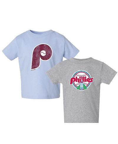 Soft As A Grape Toddler 2-pack Royal/Heather Gray New York Mets Cooperstown Collection T-Shirt