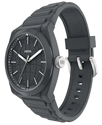Fossil Men's Everett Three-Hand Silicone Watch 42mm