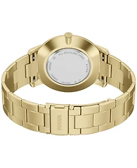 Fossil Men's Minimalist Three-Hand Gold-Tone Stainless Steel Watch 44mm