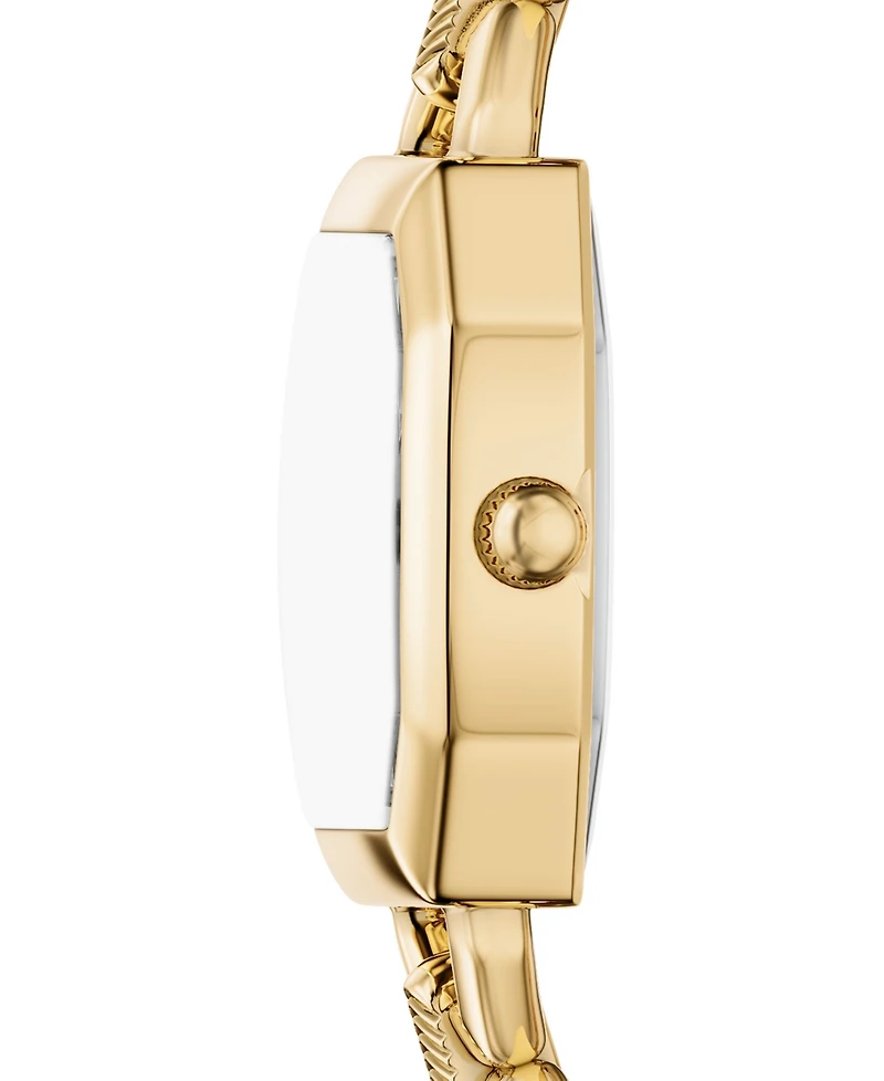Fossil Women's Harlow Three-Hand Leather and Gold-Tone Stainless Steel Watch 22mm