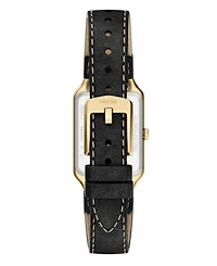 Fossil Women's Raquel Three-Hand Date Black Leather Watch 23mm