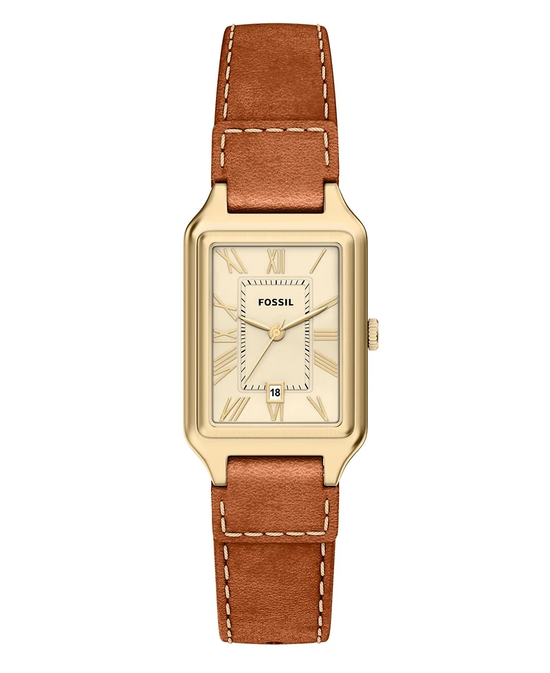 Fossil Women's Raquel Three-Hand Date Brown Leather Watch 23mm