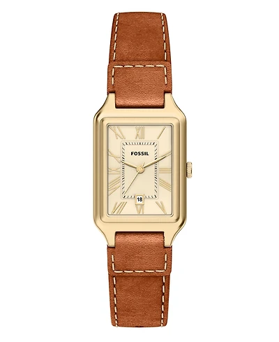 Fossil Women's Raquel Three-Hand Date Brown Leather Watch 23mm