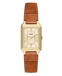 Fossil Women's Raquel Three-Hand Date Brown Leather Watch 23mm