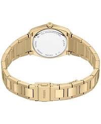 Fossil Women's Everett Three-Hand Gold-Tone Stainless Steel Watch 27mm