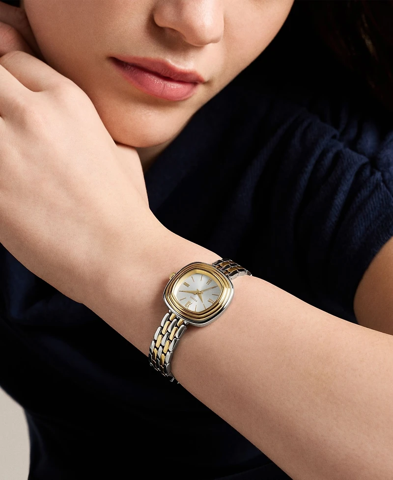 Fossil Women's Genevive Three-Hand Two-Tone Stainless Steel Watch 30mm