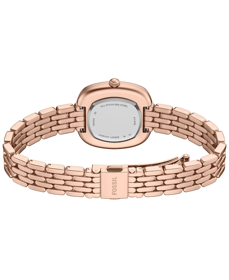 Fossil Women's Genevive Three-Hand Rose Gold-Tone Stainless Steel Watch 30mm