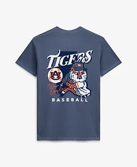 Image One Men's Navy Auburn Tigers Drawn Mascot Baseball T-Shirt