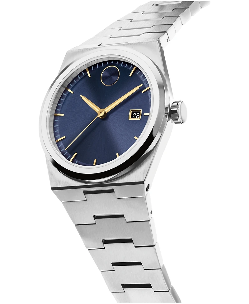 Movado Men's Bold Quest Swiss Quartz Stainless Steel Watch 40mm