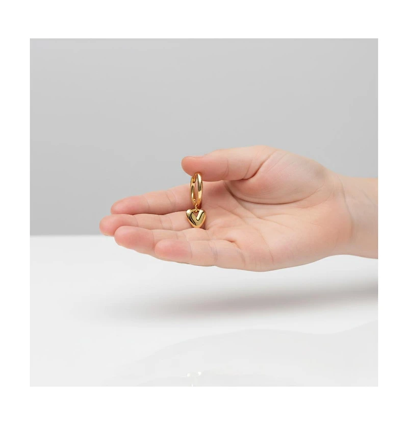 GiGiGirl Kids 14k Yellow Gold Plated Heart Dangling Earrings