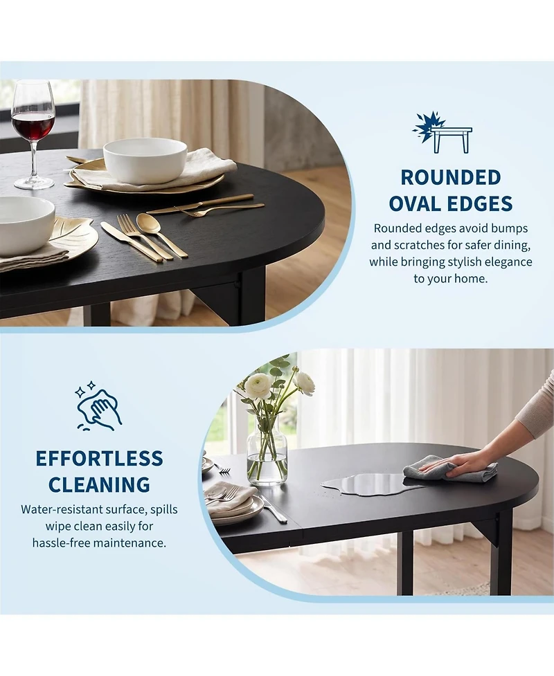 gaomon 5Pieces Modern Kitchen Dining Table Set with 4 Chairs for Kitchen and Dining Room