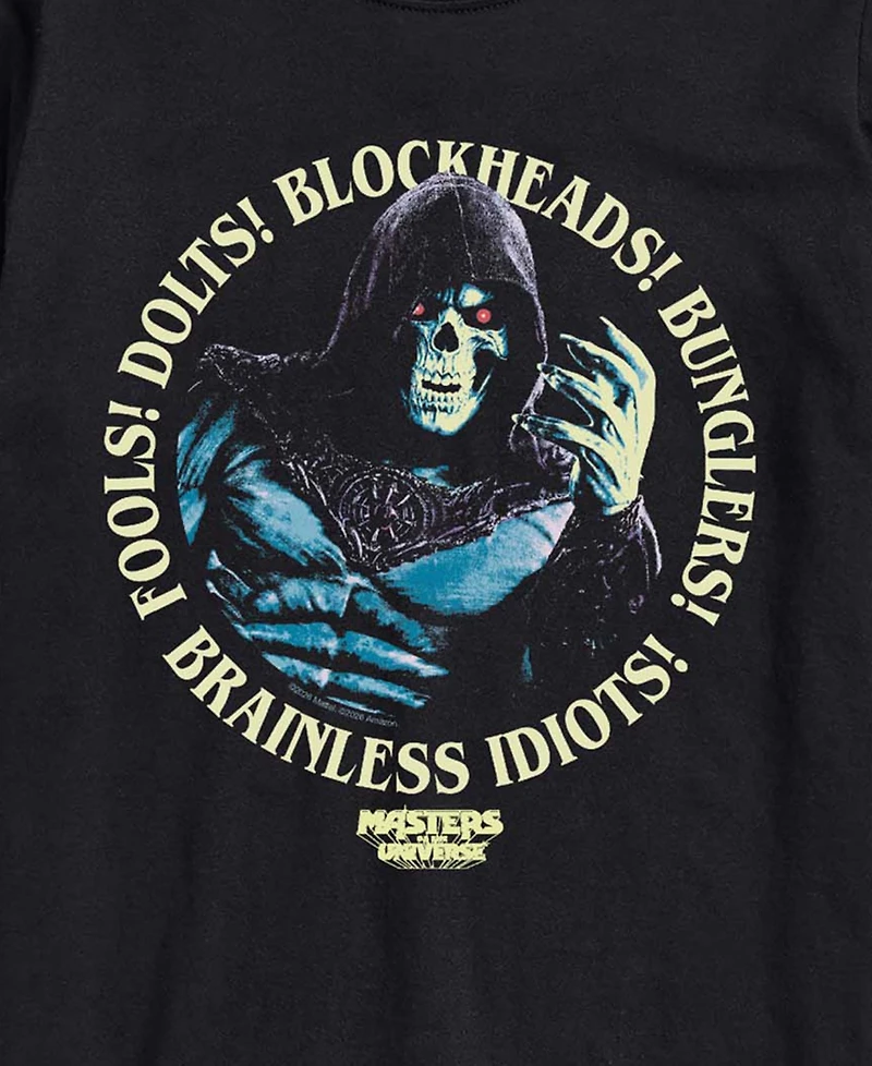 Airwaves Men's Masters Of The Universe Brainless Idiots Skeletor Graphic T-Shirt