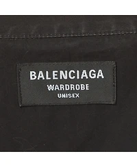 Pre-Owned Balenciaga Women's Oversized Logo-Embroidered Cotton Button-Down Shirt